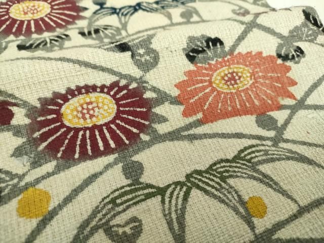 吉祥花文 正絹