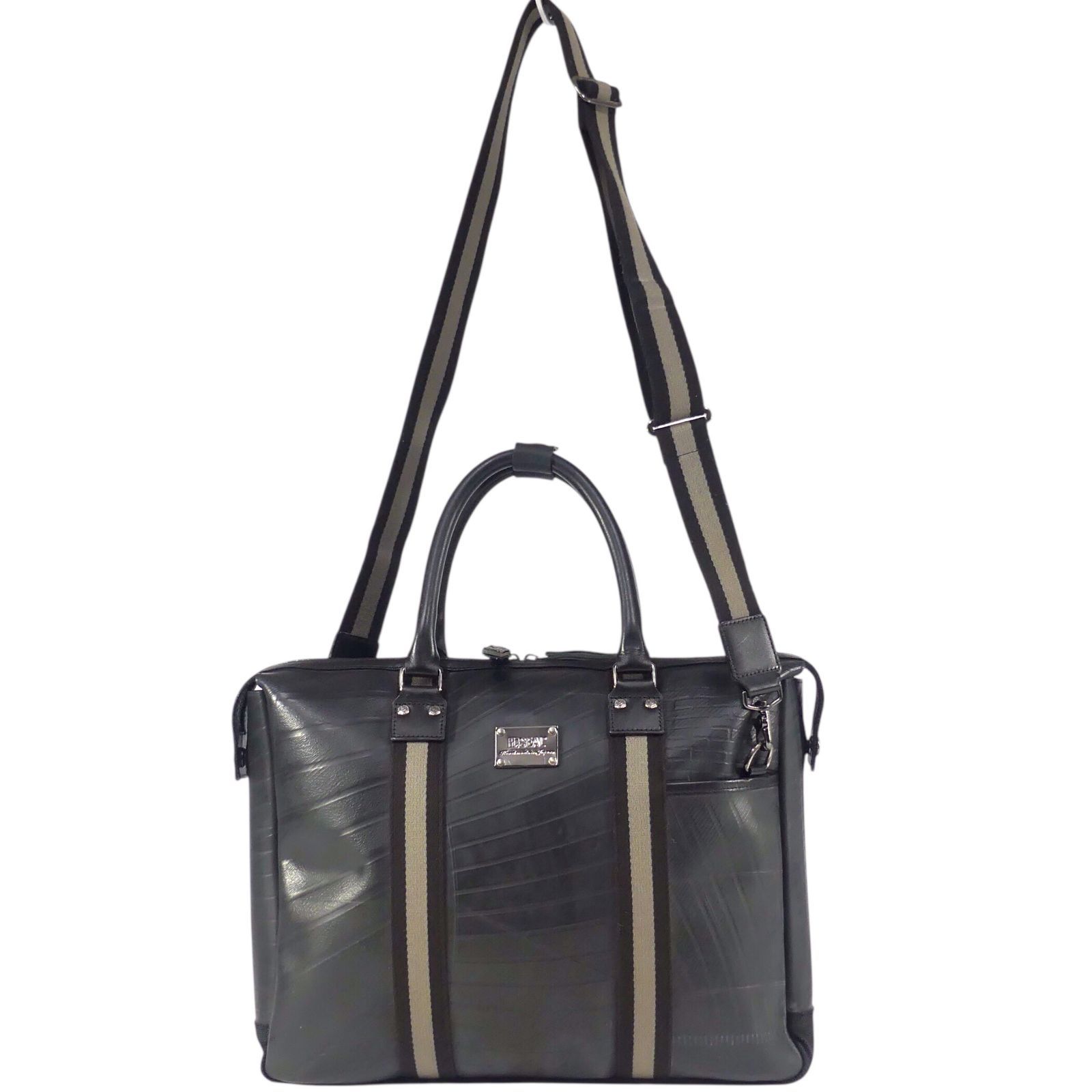 SEAL シール 2way ビジネスバッグ 再生ダイヤ素材 ショルダーバッグ 黒