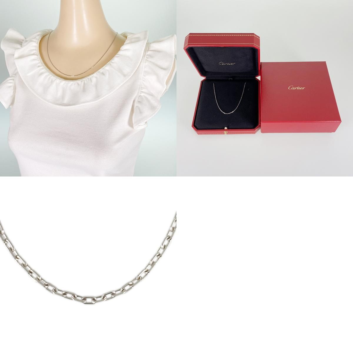 カルティエ CARTIER チェーン CRB7060800 K18WG ネックレス fta