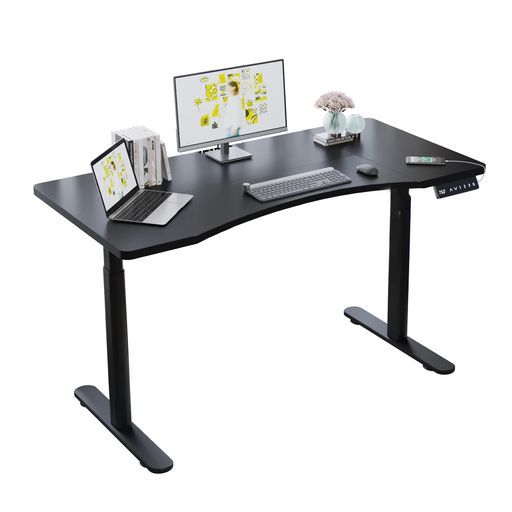 Radlove昇降デスクパソコンデスク電動昇降式デスクモーター2基天板幅140CMx76CMゲーミングデスク机デュアルモータースタンディングデスクPCデスクつくえ高さ調節 メモリー機能付き障害…