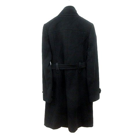 ミッシェルクラン ロングコート 黒 ブラック アンゴラ