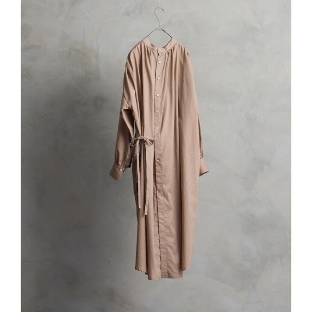 the last flower of the afternoon | 静寂の欠片 Back open garher dress beige | ザラストフラワー