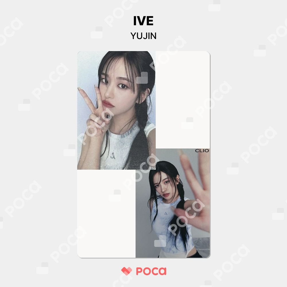 IVE - ８枚　CLIO　クリオ　ユジン　トレカ　IVE　YUJIN　両Ａ面トレカ IVE - AN YUJIN X CLIO PHOTOCARD SET A B NEW 27 - 29/5/2024