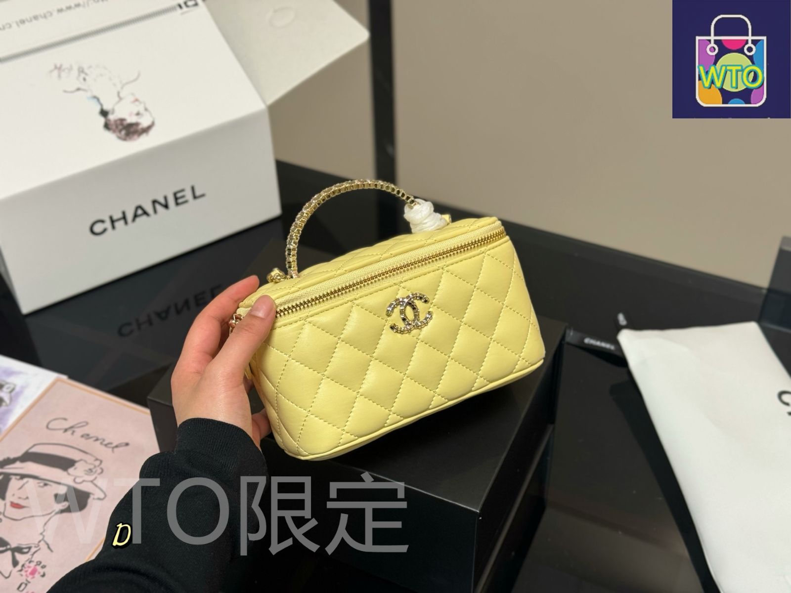【★超目玉】 Cosmetic Handle 今日特価】Chanel Box ハンドル シャネル メイク道具・化粧小物