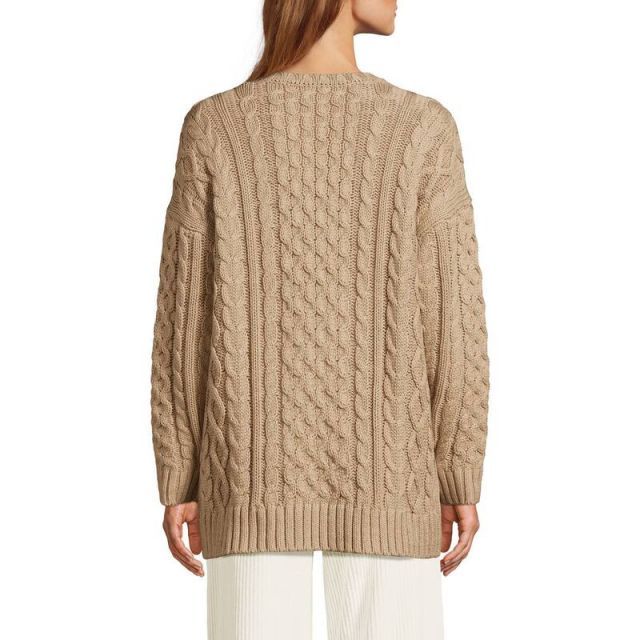 売れ筋商品|||ランズエンド ニット&セーター アウター レディース Women's Drifter Cable Turtleneck Sweater Gray heather Women's Drifter Cable Turtleneck Sweater | Lands' End