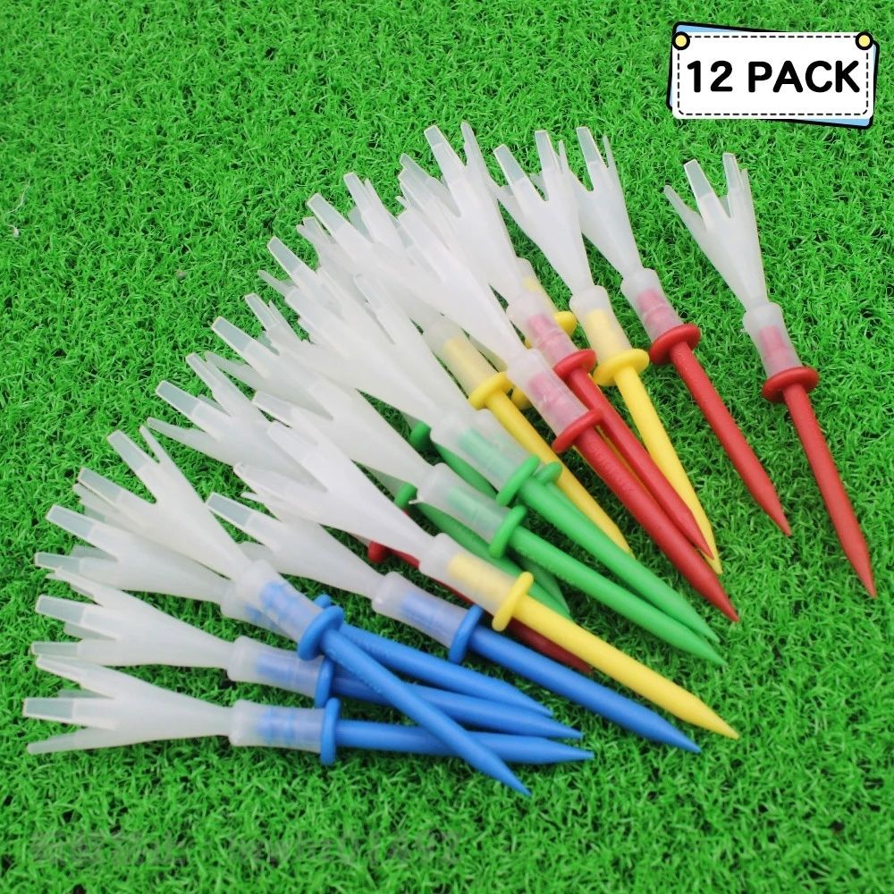 Crestgolfマルチ色 プラスチックゴルフティー3 1/4インチゴルフティー3.25 ''tシャツ4ヤードゴルフアクセサリー12ピース/ロット GLF419