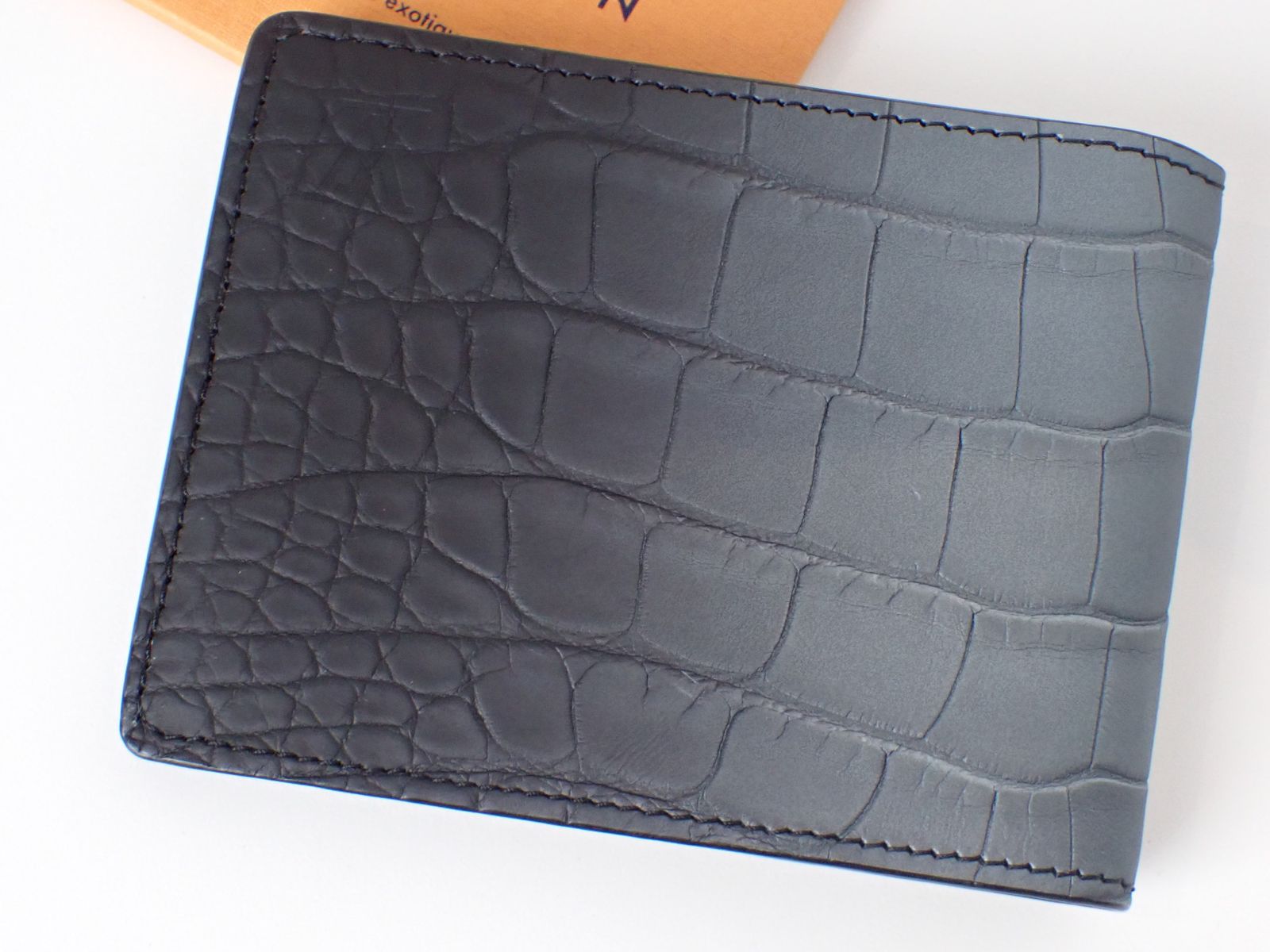 超美品 LOUIS VUITTON ルイヴィトン マット クロコダイル 二つ折り財布