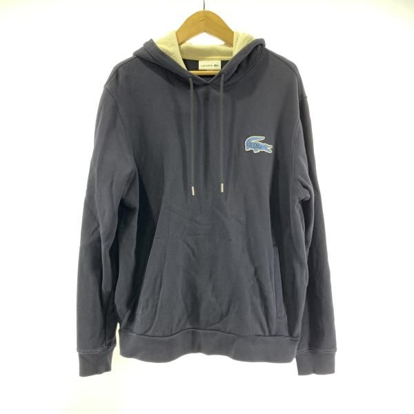 LACOSTE ミドルワニロゴスウェットパーカー サイズL ネイビー 19