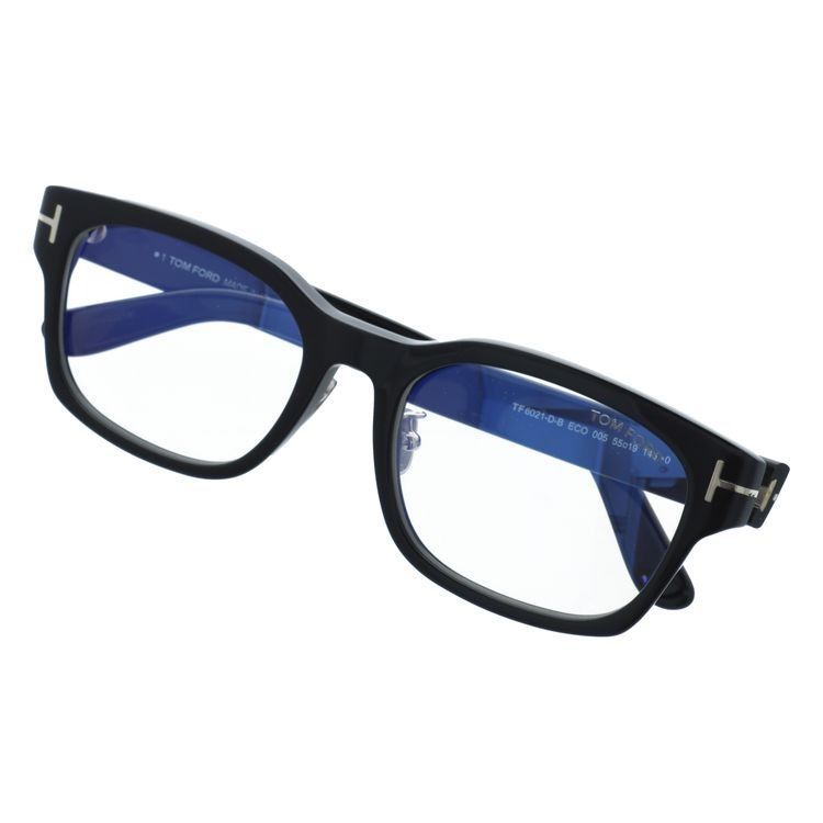 トムフォード メガネフレーム エコ 伊達 アジアンフィット 調整可能ノーズパッド（クリングス） TOM FORD ECO FT6021-D-B 005 55 （TF6021DB 005 55） スクエア トムフォード メガネフレーム エコ 伊達メガネ アジアンフィット 調整