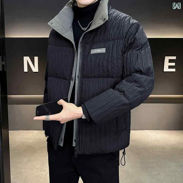 3XL 春 コーデ メンズ 用 服 シンプル ファッション オシャレ 大人 かっこいい 大きいサイズ ストリート 紳士服 暖かい ダウン ジャケット スタンド 厚手 ホワイトダックダウン