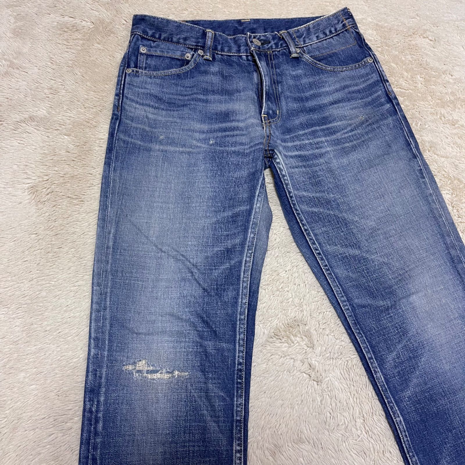 ○visvim・ビズビム○03D10○ダメージ加工・ジーンズ・デニム○藍染め 