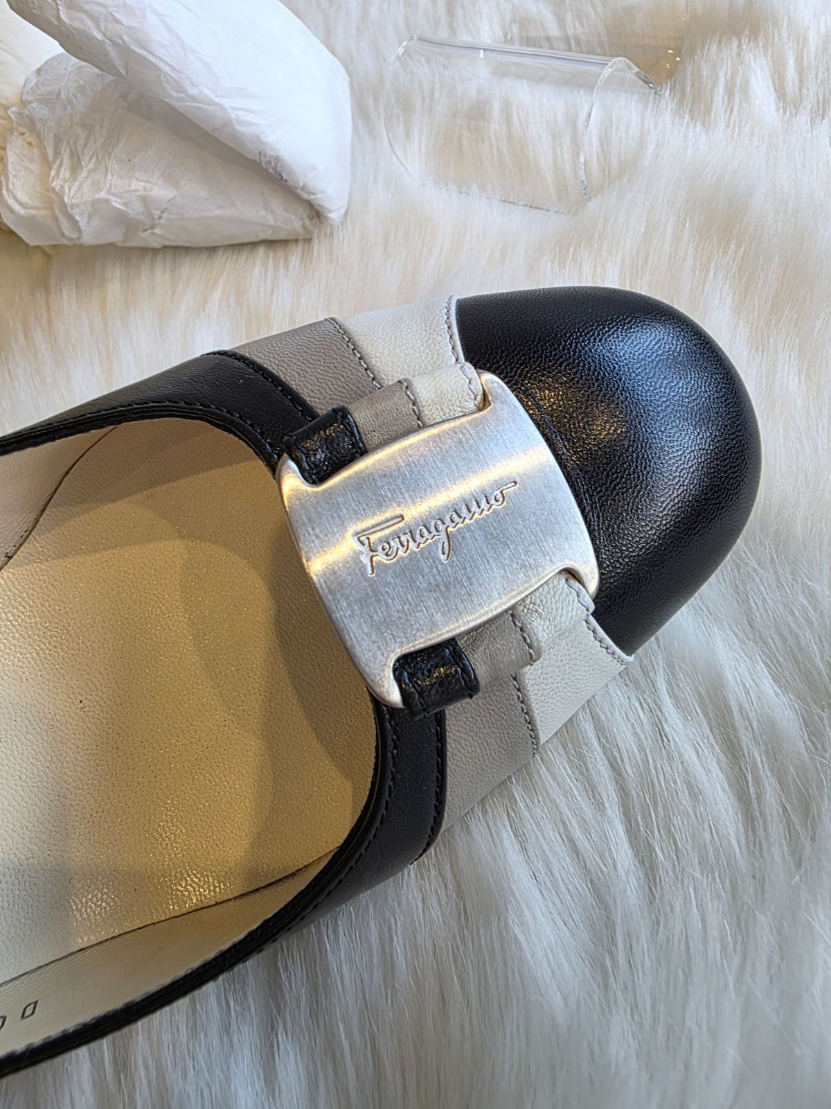 【美品】サルヴァトーレフェラガモ パンプス レザー ヴァラ金具 約24.5cm ☆Salvatore Ferragamo (サルヴァトーレ フェラガモ) パンプス