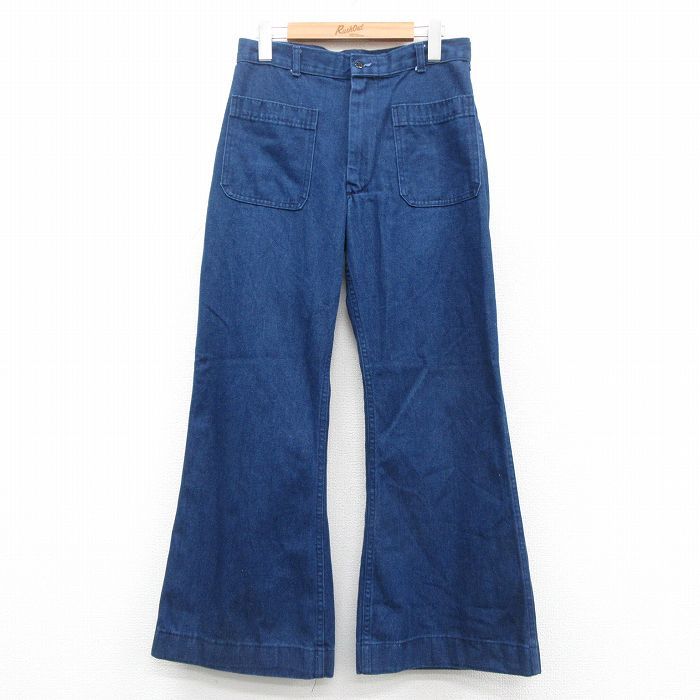 古着 ミリタリー ジーンズ レディース 90s ユーティリティ フ 紺 ネイビー デニム spe 25oct20 ボトムス ジーパン Gパン ロング