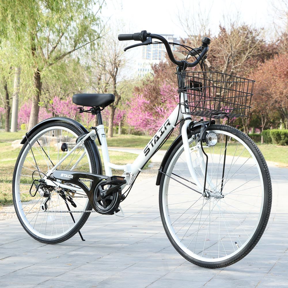 前カゴ付き 自転車 26インチ ダイナモライト付き 後輪サークル錠 前カゴ付き 自転車 26インチ ダイナモライト付き 後輪サークル錠