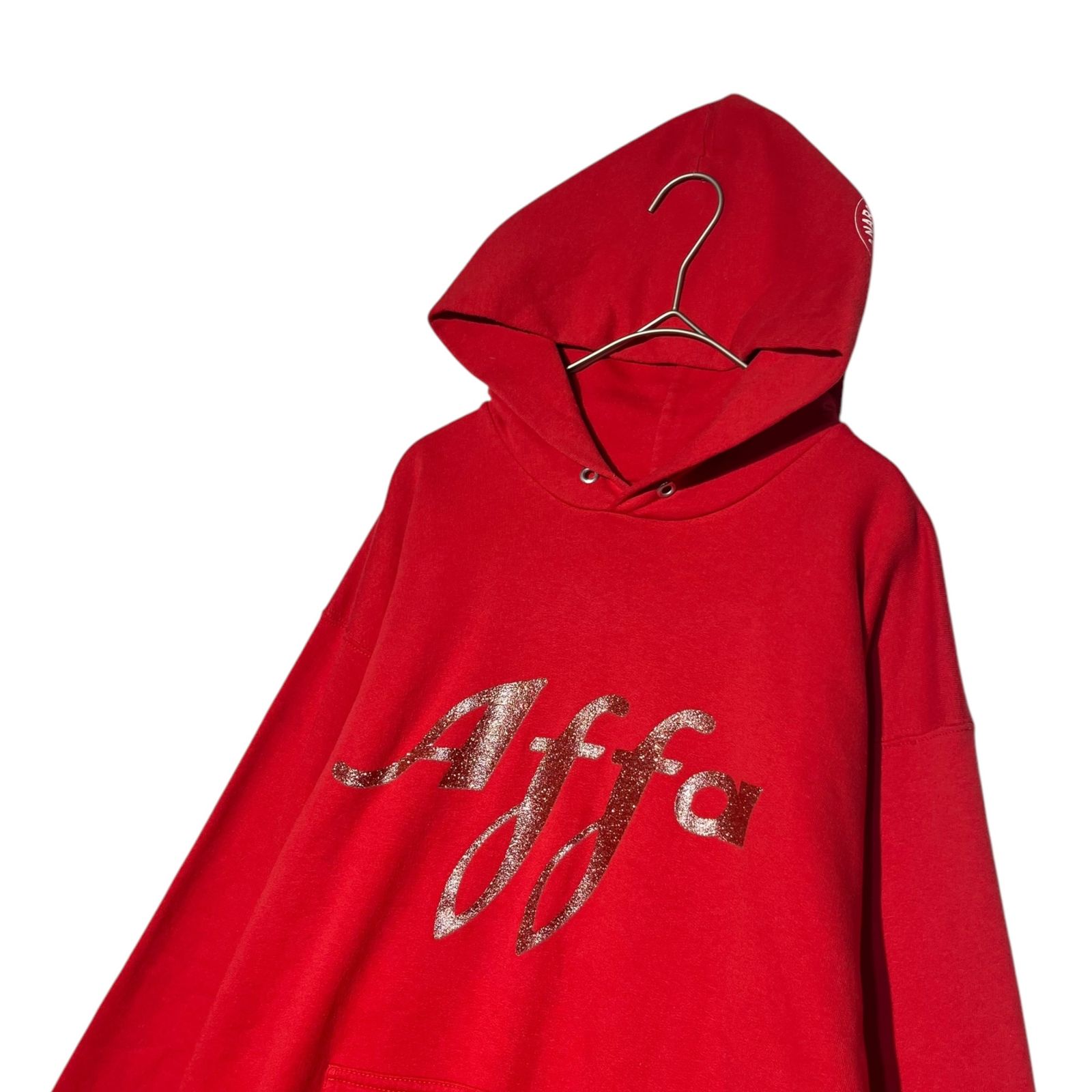 AFFA(エーエフエフエー) Lame logo print hoodie ラメ ロゴ プリント 
