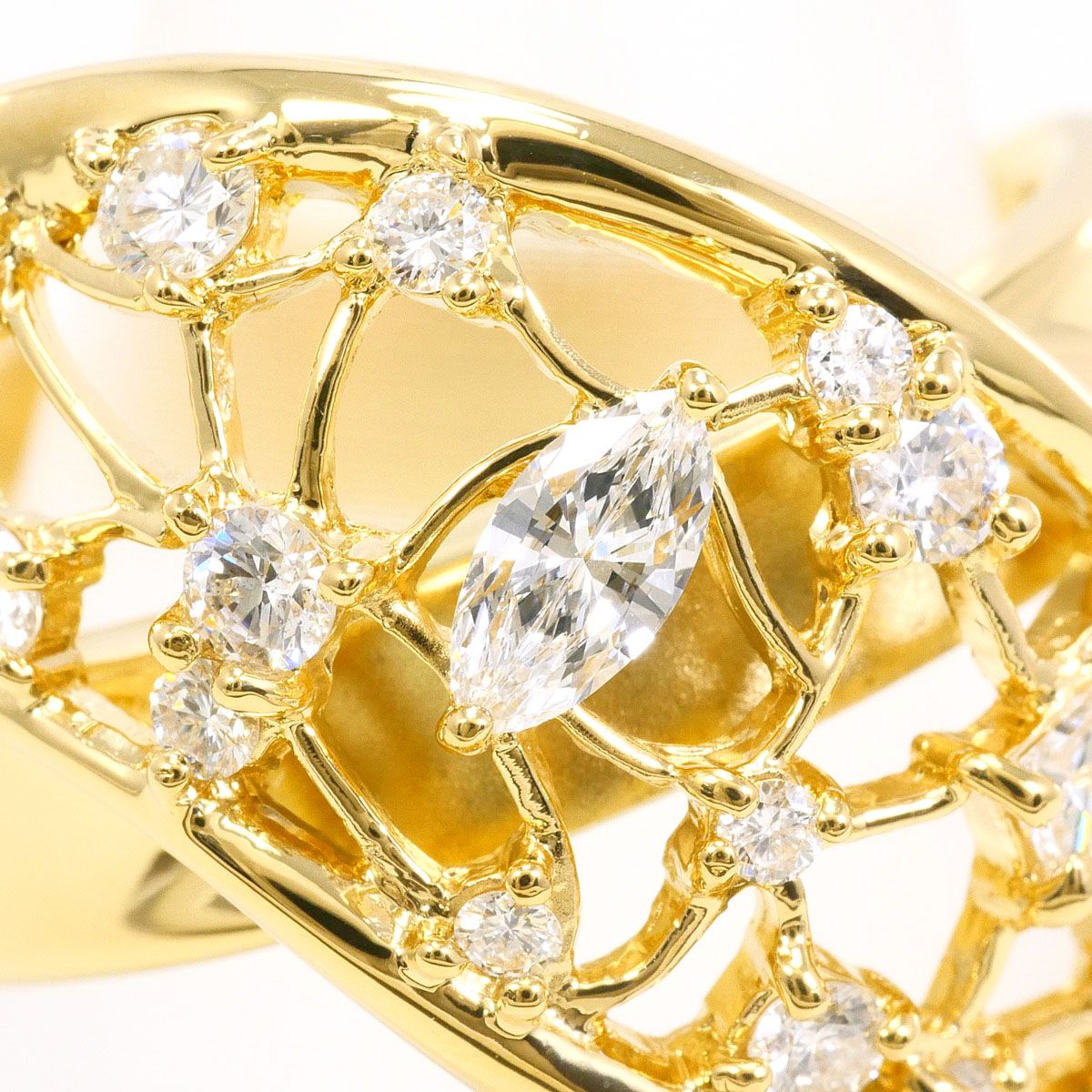 リング 指輪 K18YG 13号 ダイヤ 0.57ct 鑑別書 総重量約10.2g