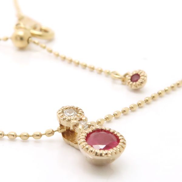 Sirena Azzurro ルビー ネックレス K18 ダイヤモンド 0.19ct D0