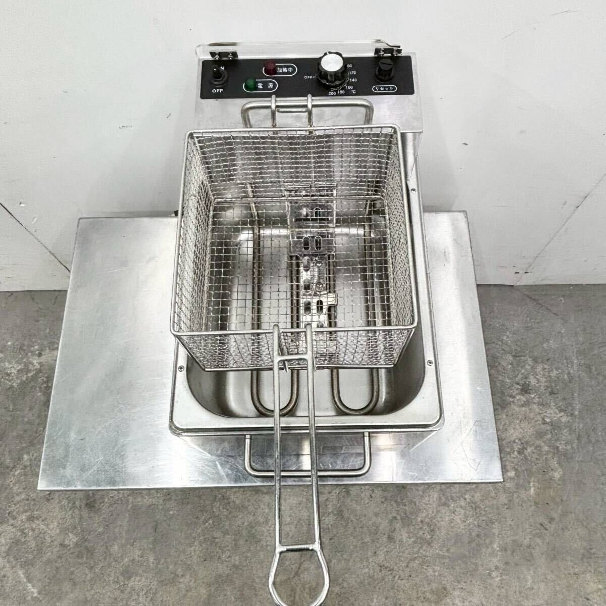 テンポス 卓上電気フライヤー TBEF-7 W270×D380×H330 7L 100V 2021年製 業務用 厨房