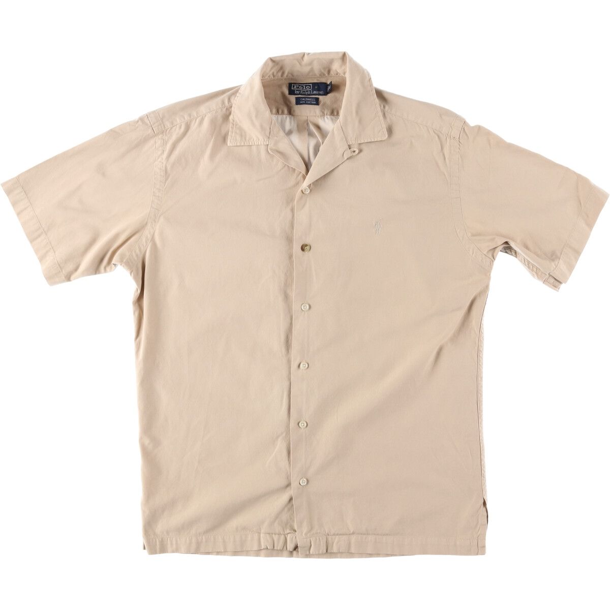古着 ラルフローレン Ralph Lauren POLO by Ralph Lauren CALDWELL 半袖 オープンカラー コットンシャツ メンズS/eaa441283