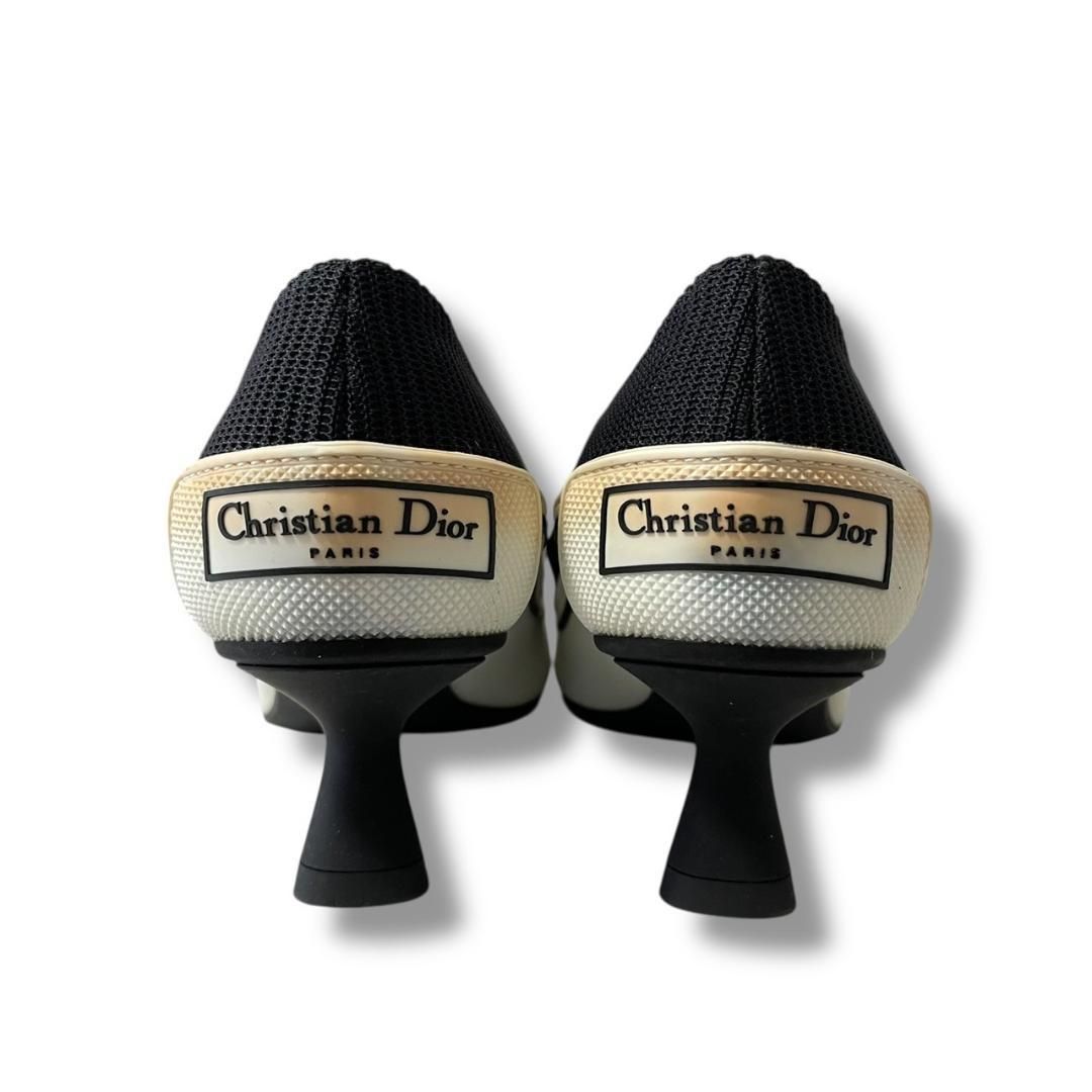 Dior ディオール パンプス ロゴ スクエア ブラック ラバー ホワイト KIN-KAAI_COM