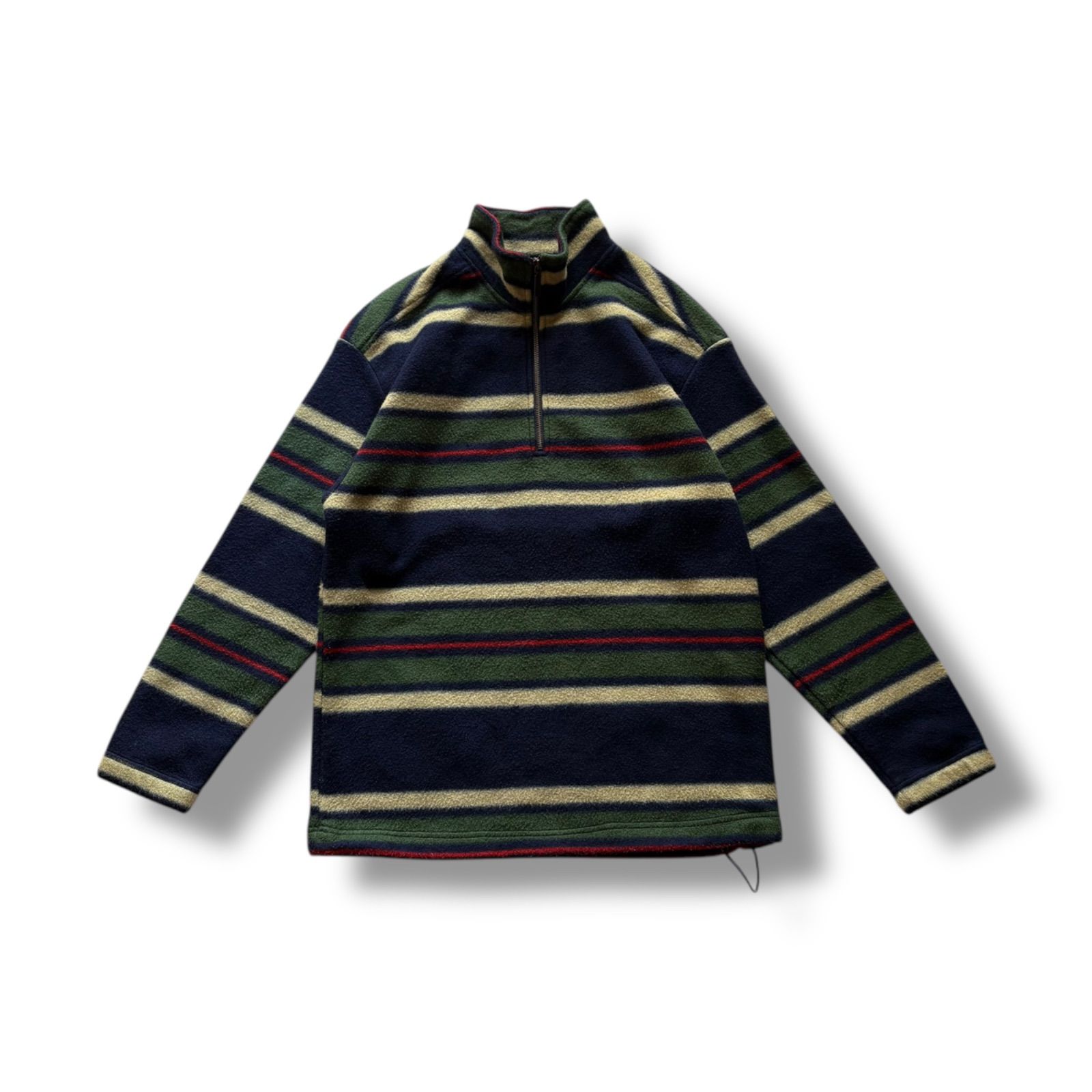 90s Eddie Bauer Border Pattern Halfzip Fleece エディバウアー 