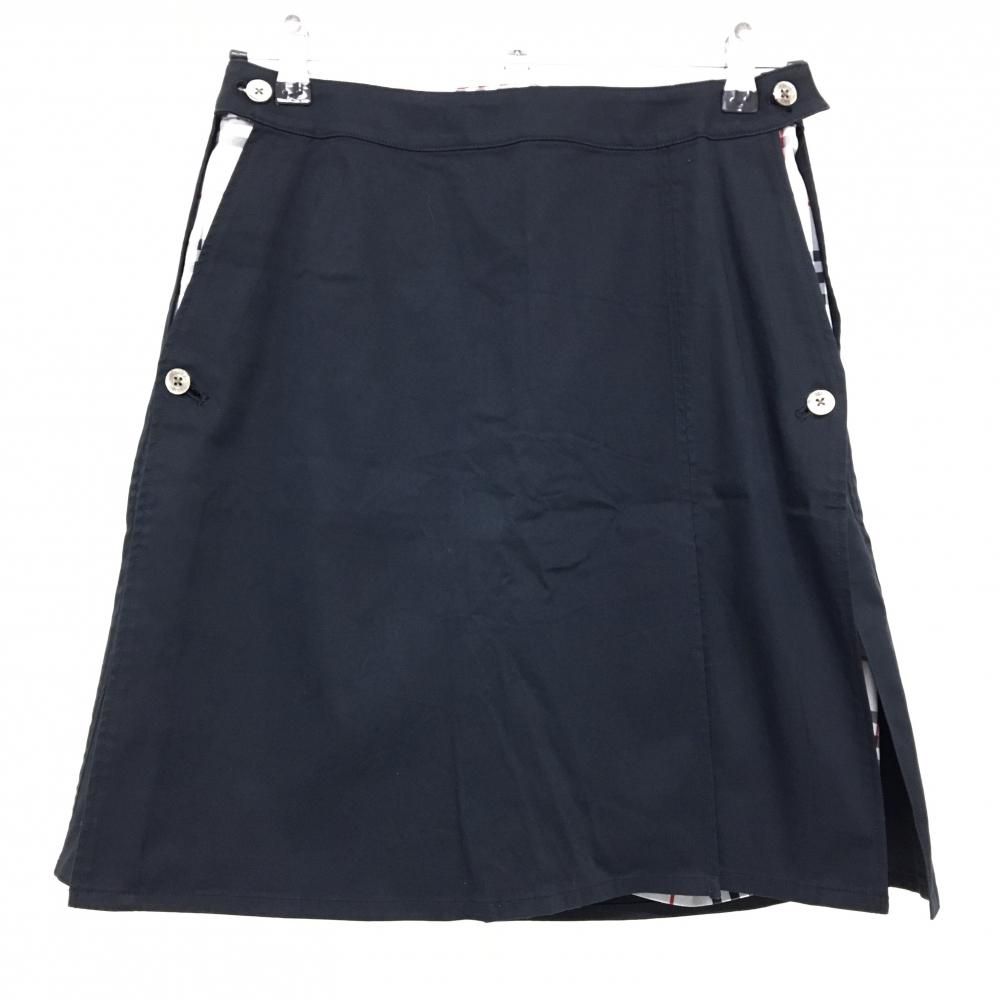 美品】バーバリーゴルフ 2WAYスカート 黒×白 内側パンツ