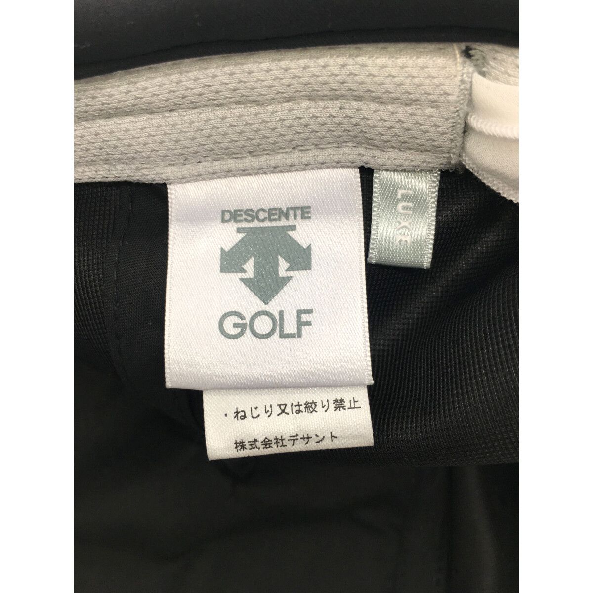 中古 デサントゴルフ DESCENTE GOLF キャップ F(55-57cm) 黒 ブラック