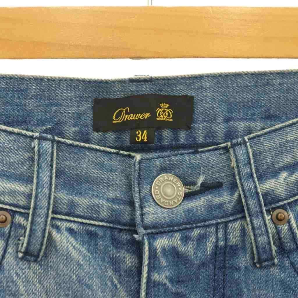 ドゥロワー Drawer D PRE2 DENIM BACK STN デニムサテンパンツ
