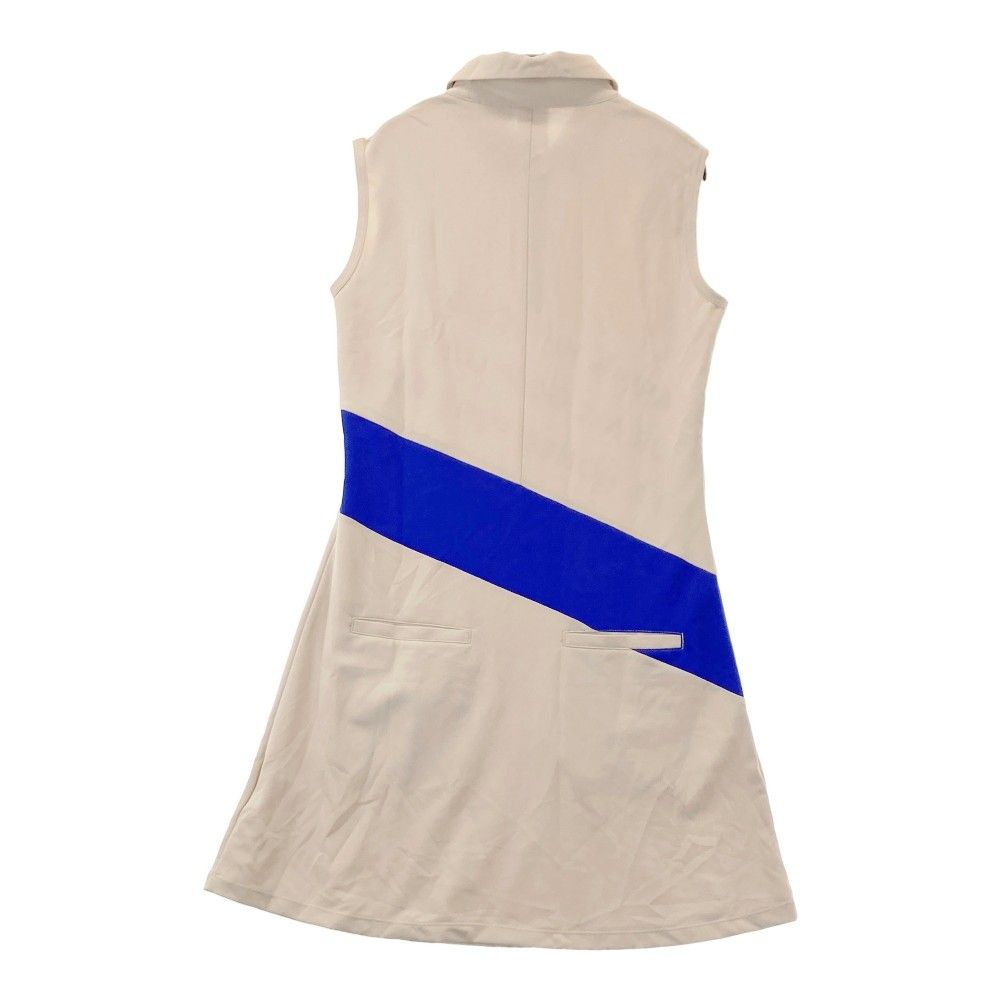 【美品】デサントゴルフ ノースリーブ　ポロワンピース　ベージュ　キャメル　L サイズ：M DESCENTE GOLF デサントゴルフ ノースリーブ ポロ