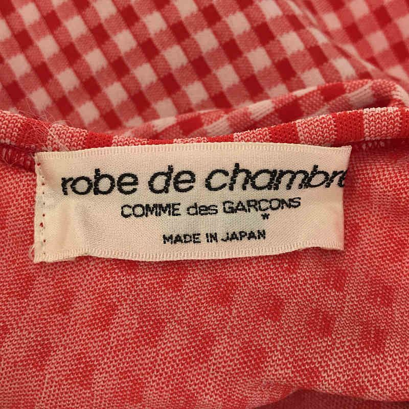 ローブドシャンブル コムデ ギャルソン ギンガムチェック アシンメトリー パンツ 美品】 robe de chambre COMME des GARCONS / ローブド