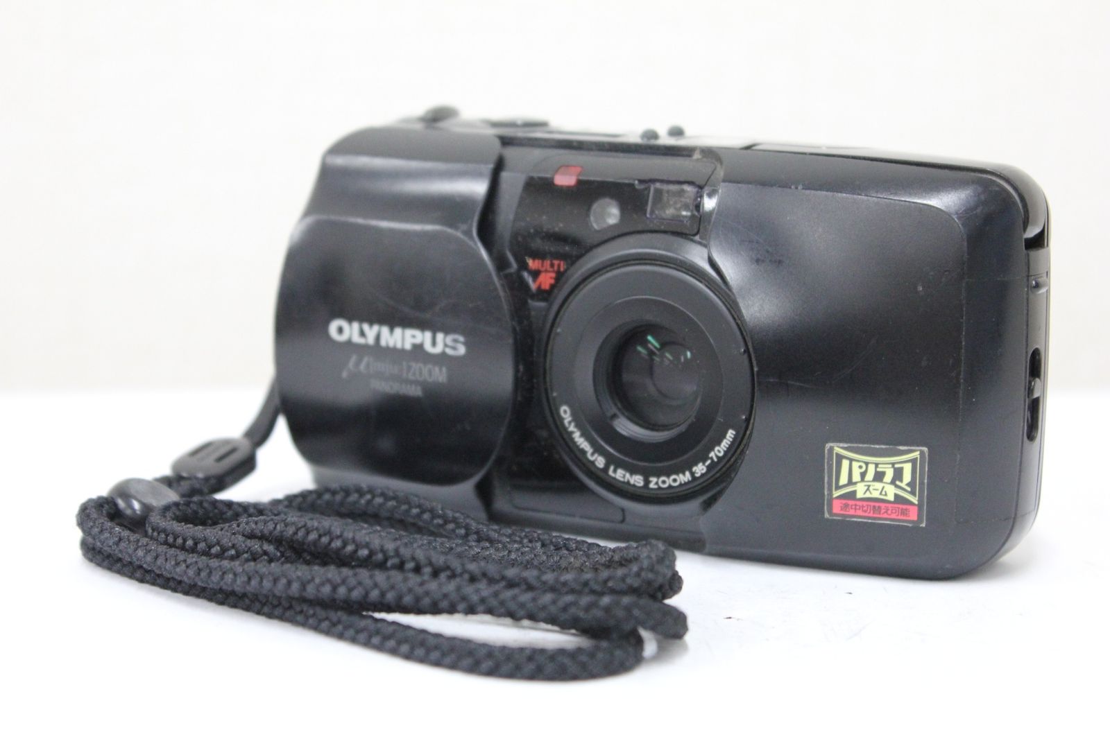 返品保証 オリンパス Olympus μ mju ZOOM PANORAMA ブラック 35-70mm コンパクトカメラ e3114