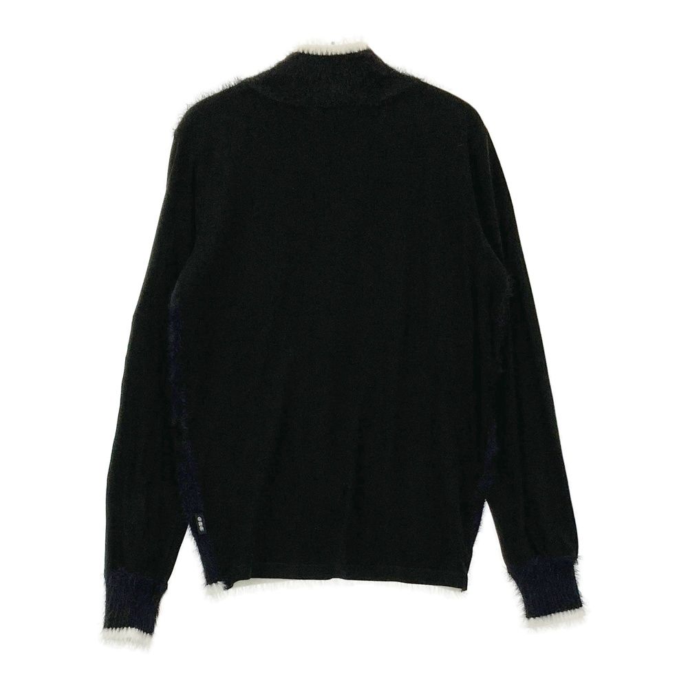 サイズ 2 DANCE WITH DRAGON ダンスウィズドラゴン ハイネック ニット 長袖シャツ ボア切替 ブラック系 240101479721 ゴルフウェア レディース ストスト