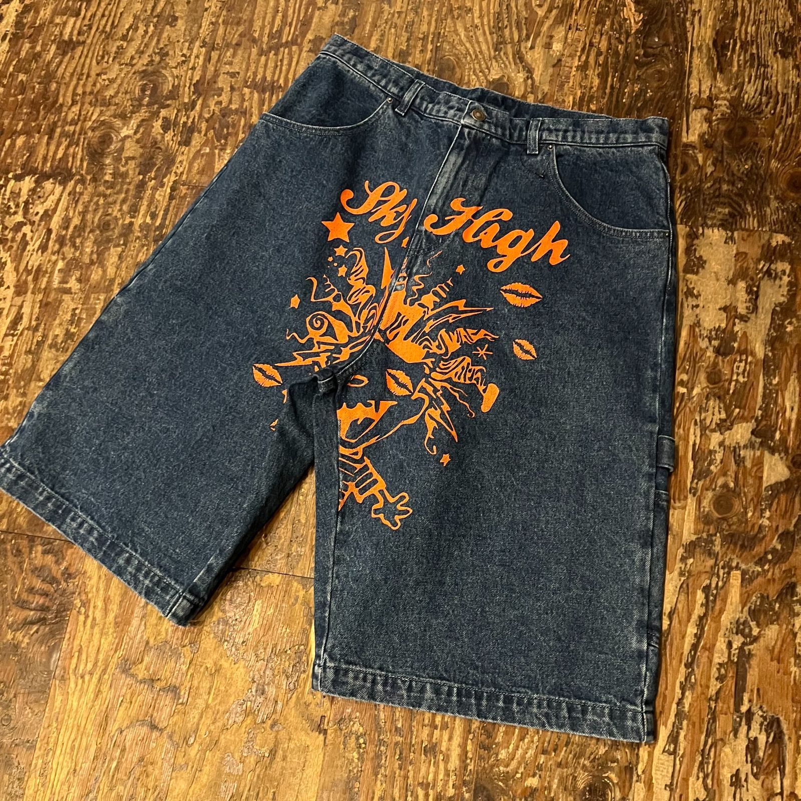 SKY HIGH FARM スカイハイファーム graphic denim shorts SHF06-J001