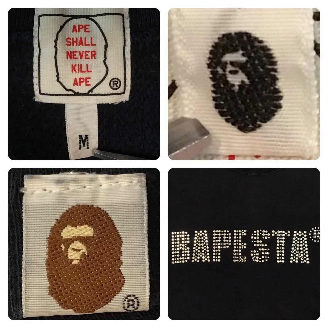 BAPE STAスワロフスキー製ラインストーン スウェット（A BATHING