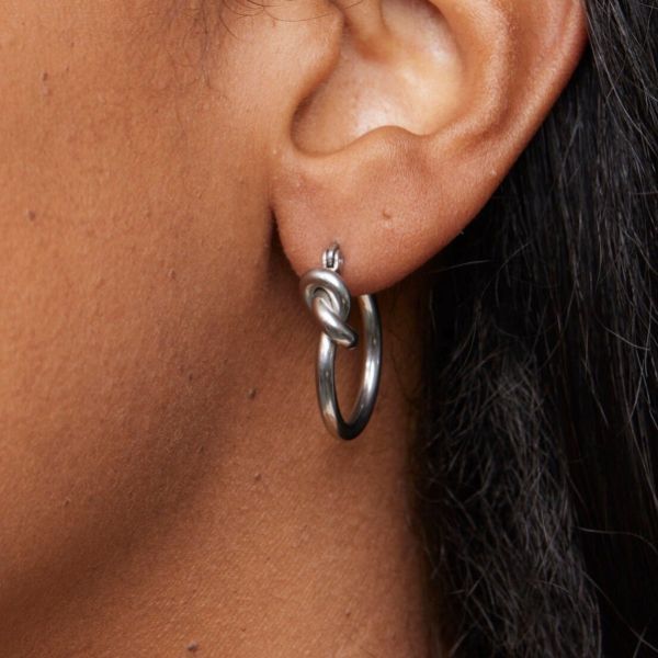 【SHAPES STUDIO】French Knot Hoop Earrings ピアス / Gold French Knot Hoop Earrings – Shapes Studio
