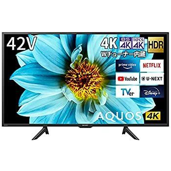 シャープ 42V型 液晶 テレビ AQUOS 4T-C42DJ1 4K チューナー内蔵 Android TV 2021年モデル ブラック