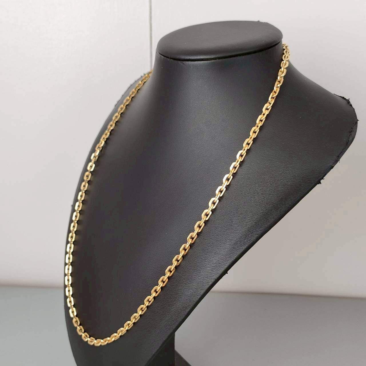 18金 K18 田中貴金属 極太カットアズキチェーン 造幣局刻印 男女兼用