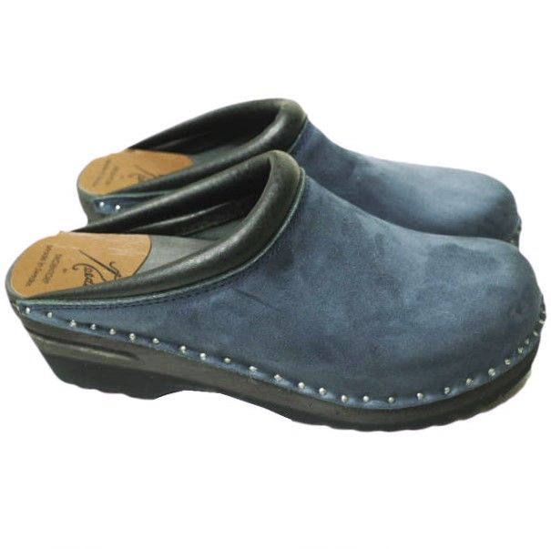 troentorp x Needles トロエントープ ニードルス 別注 Swedish Clog Plain Toe | Nubuck スウェディッシュクロッグ ヌバック 38 24-24.5cm NAVY サボ サンダル シューズ g22188 KIN-KAAI_COM