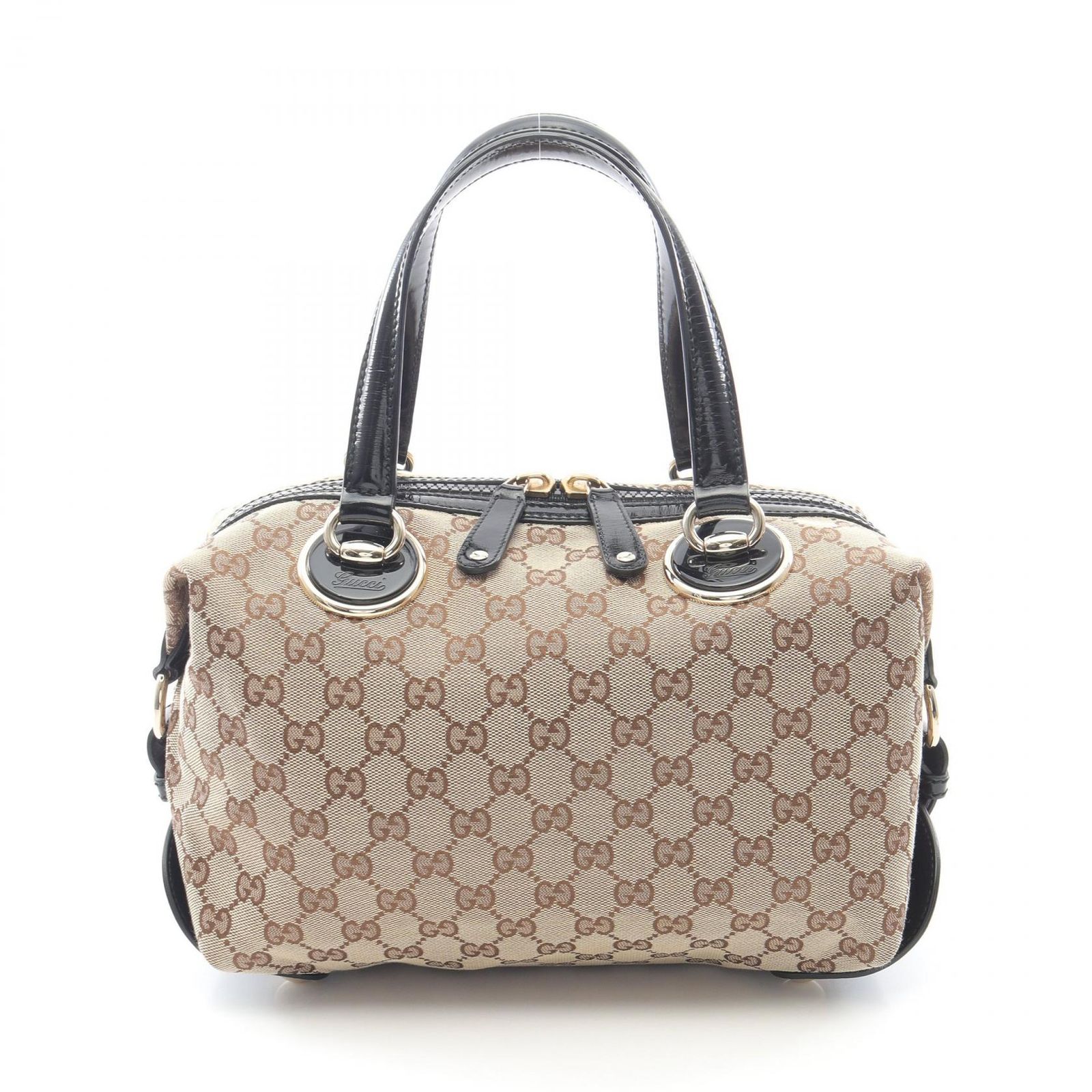 Gucci GGキャンバス ハンドバッグ 傷あり グッチ GUCCI ハンドバッグ GGキャンバス ベージュ/ブラック