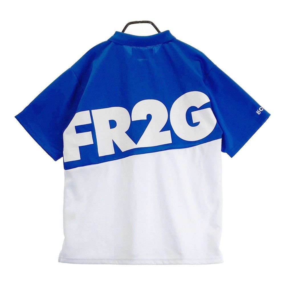 サイズ：L FR2 GOLF エフアールツーゴルフ 半袖ポロシャツ ブルー系