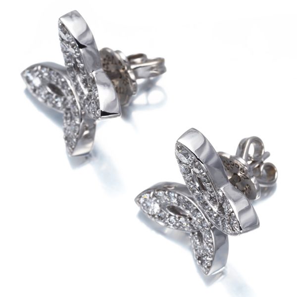 ポンテヴェキオ ピアス ダイヤ ダイヤモンド 0.30ct/0.30ct 蝶