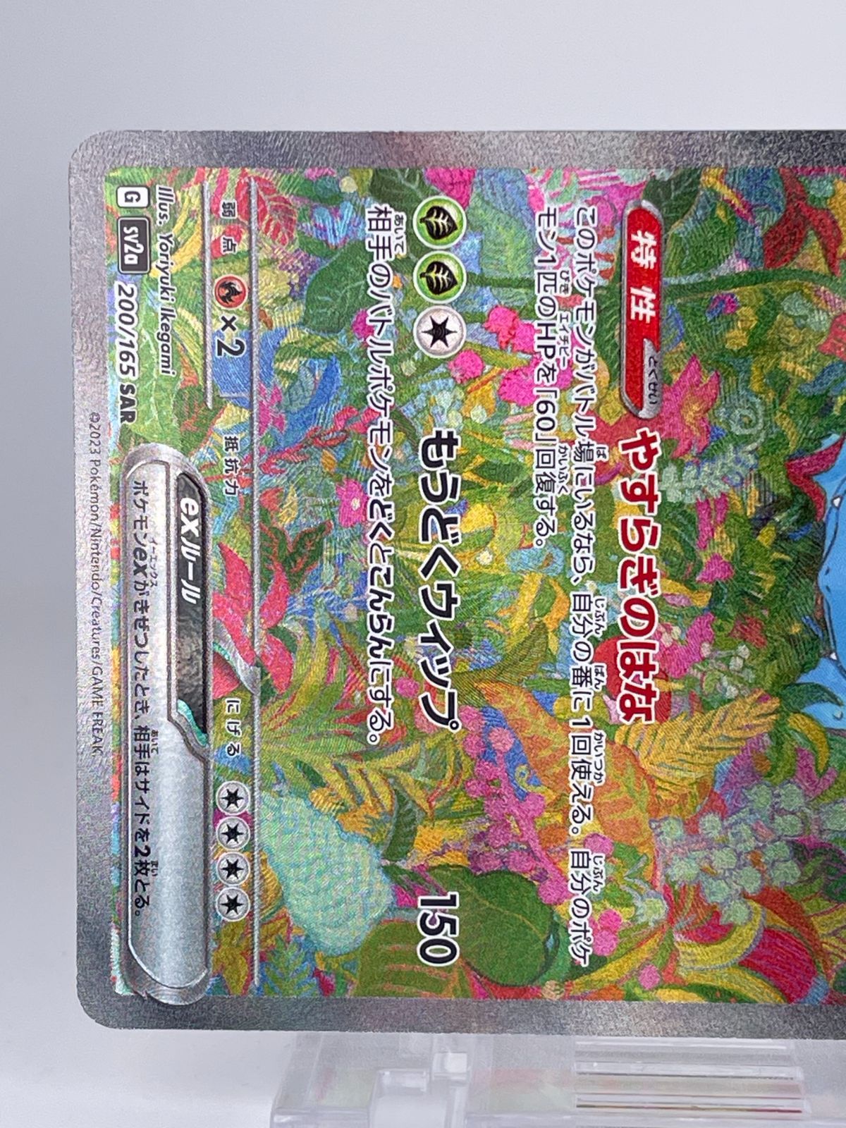 ポケモンカード　フシギバナ　sv2a 200/165 おまけ付き ポケモンカードゲーム フシギバナex SAR SV2a 200/165