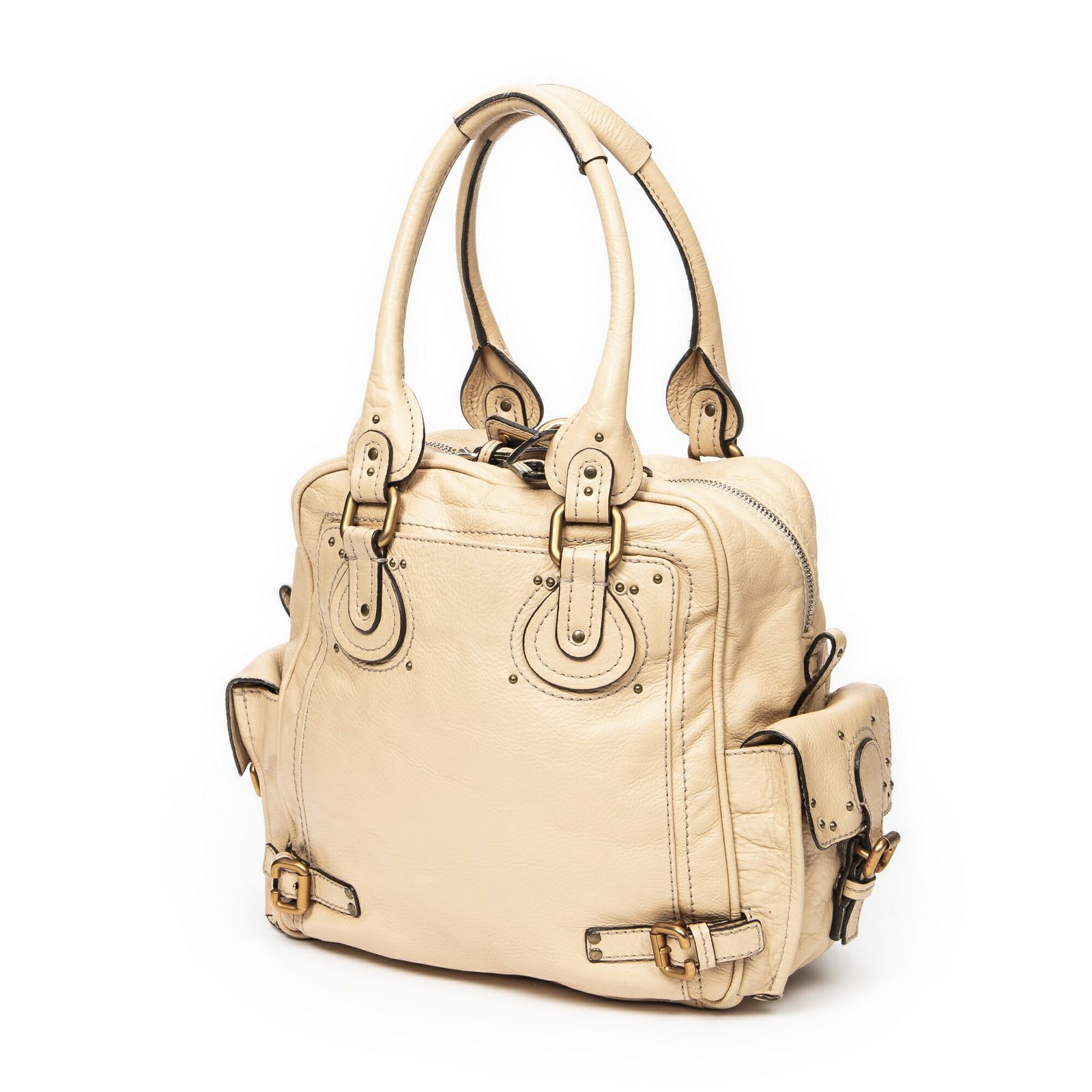 中古] CHLOE クロエパディントン ジップトップハンドルベージュ