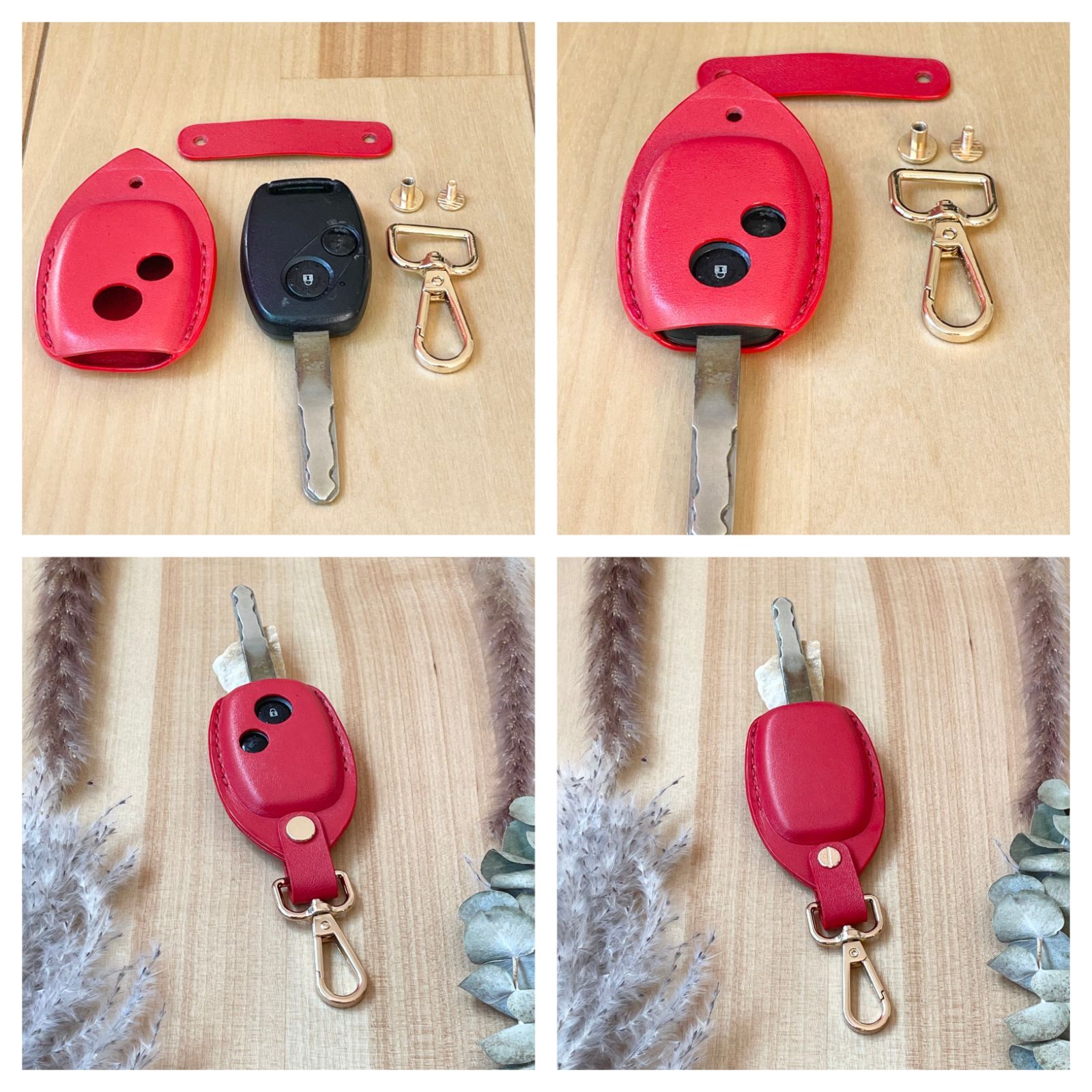 選べる革とステッチと金具】 スマートキーケース キーケース キー