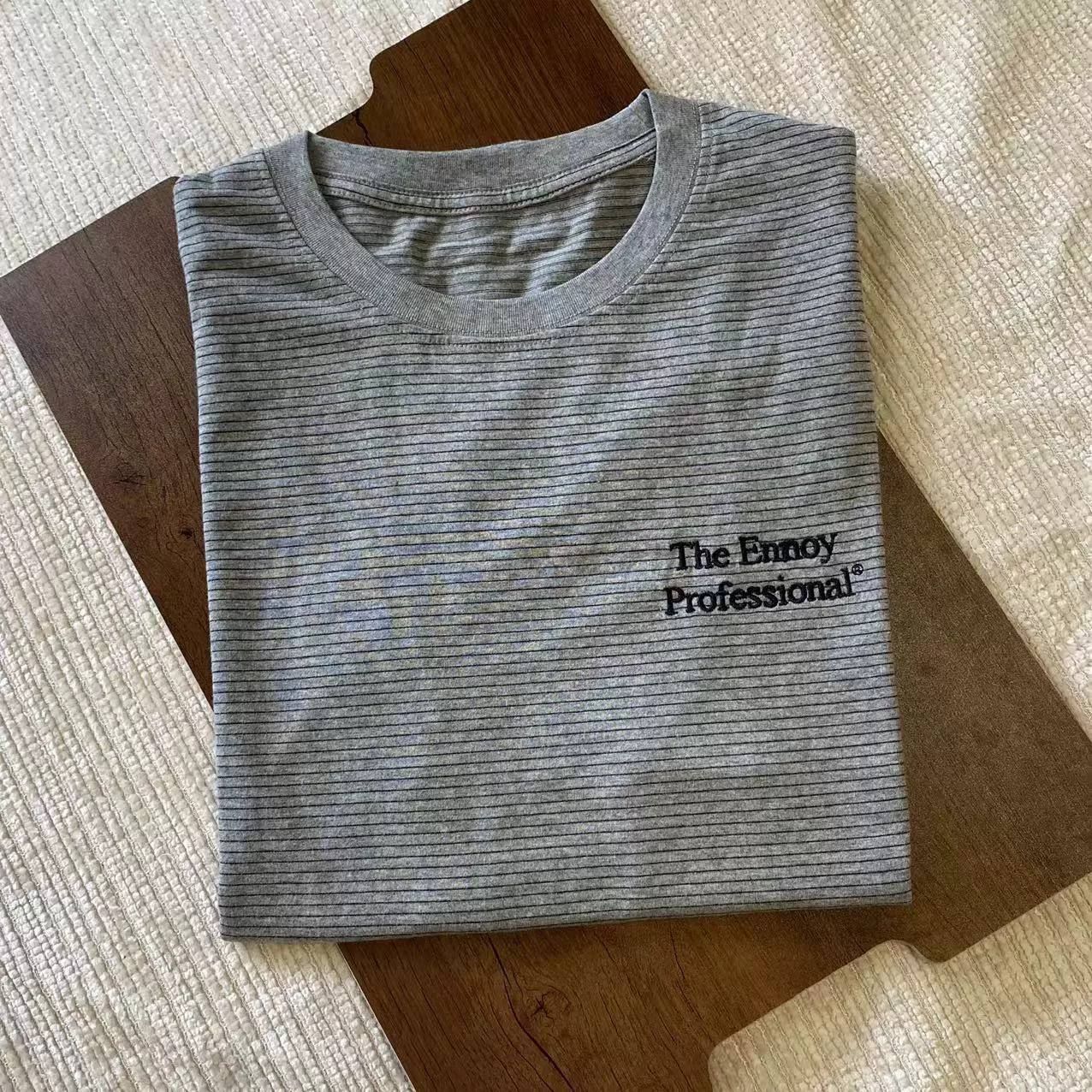 The Ennoy Professional Border TEE グレー男女兼用メンズレディース