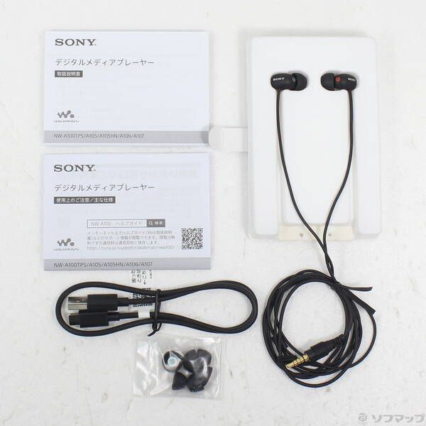  〔 品〕 WALKMAN A 100シリーズ メモリ16 GB microSD ブラック NW 105 HN B 349 デジタルオーディオプレーヤー ポータブルプレーヤー