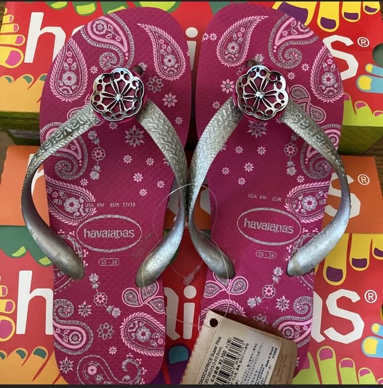 ハワイアナスhavaianasビーチサンダル23.0～23.5cm 35-36 - 靴