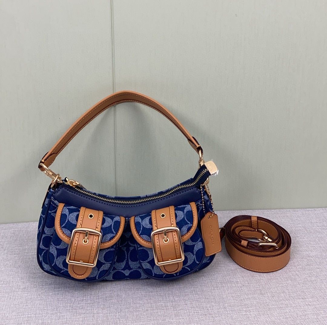 コーチ バッグ 脇下バッグ ぺブルレザー アシュトン バゲット 2way クロスボディ 斜め掛け ショルダー ハンドバッグ CY700