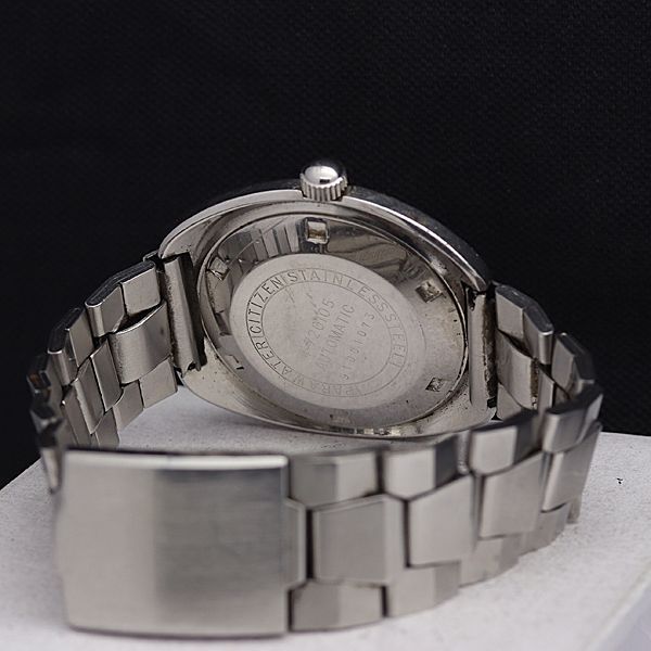 シチズン AT/自動巻 4-720105 セブンスター V2 25石 黒文字盤