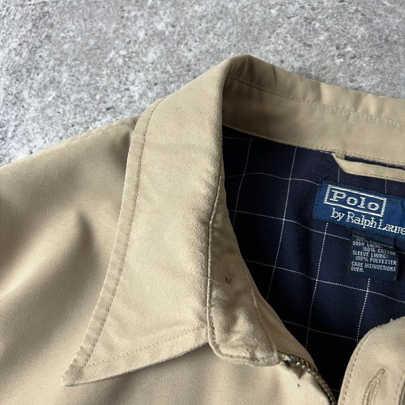 90s ポロラルフローレン　スイングトップ　ベージュ　ポニー　L 90s ポロラルフローレン スイングトップ ベージュ ポニー L 90s